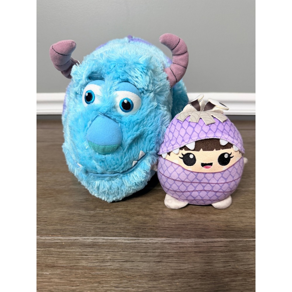 Disney Pixar Monsters Inc Sulley Pillow Pet & Boo as Randall Boggs Plush Mattel